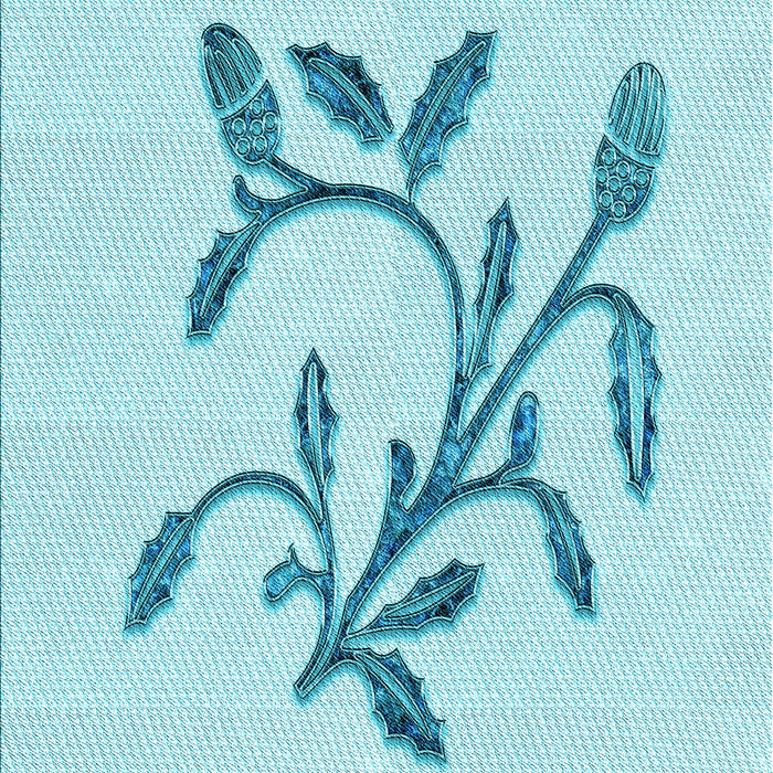 Patterned Electric Blue Rug, pat920lblu