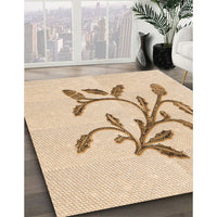 Patterned Brown Sand Brown Rug, pat920org