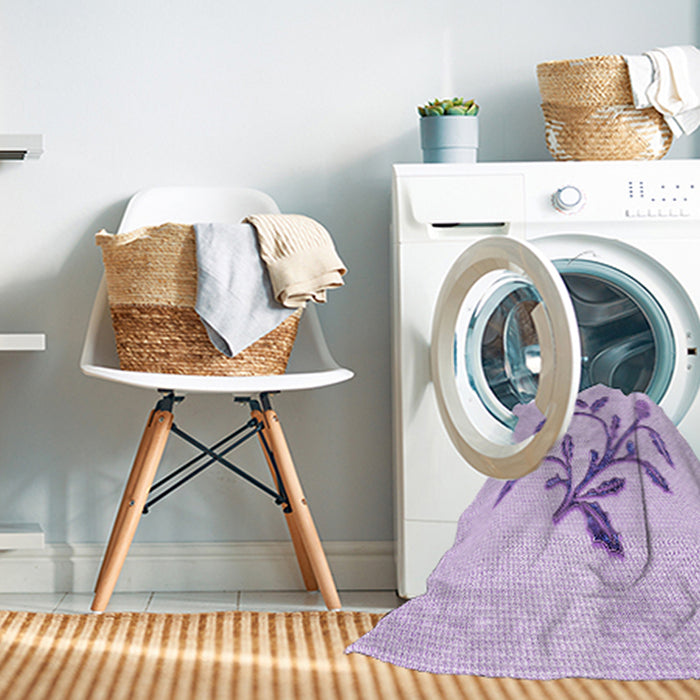 Machine Washable Transitional Purple Rug in a Washing Machine, wshpat920pur