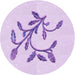 Square Patterned Purple Rug, pat920pur