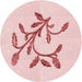 Square Patterned Pink Rug, pat920rd