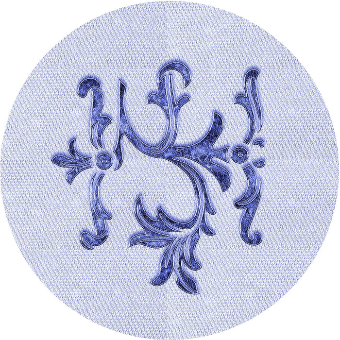 Square Patterned Lavender Blue Rug, pat921blu