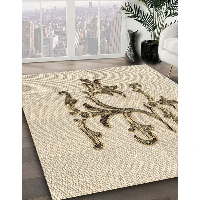 Machine Washable Transitional Peru Brown Rug in a Family Room, wshpat921brn
