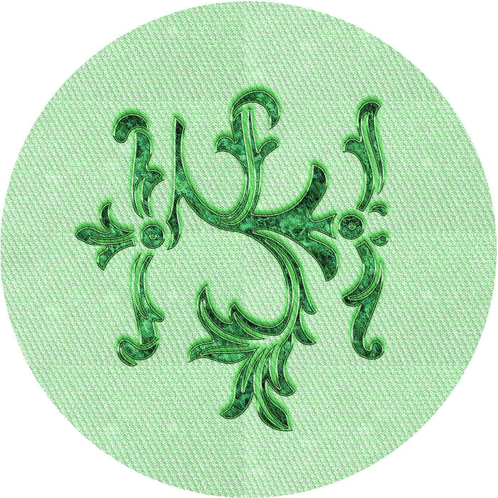 Square Patterned Mint Green Rug, pat921grn