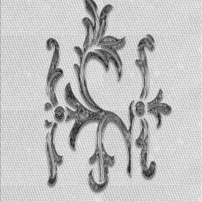 Patterned Platinum Gray Rug, pat921gry