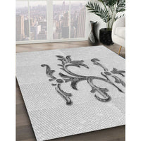 Patterned Platinum Gray Rug, pat921gry