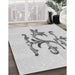 Patterned Platinum Gray Rug in Family Room, pat921gry