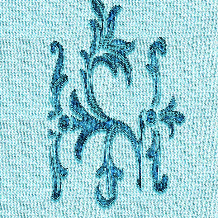 Patterned Electric Blue Rug, pat921lblu