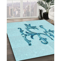 Patterned Electric Blue Rug, pat921lblu