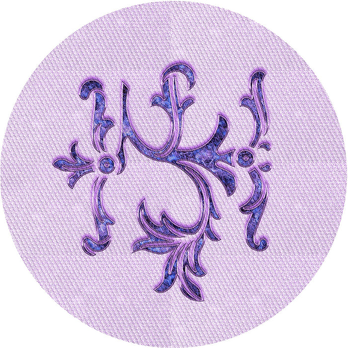 Square Patterned Purple Rug, pat921pur