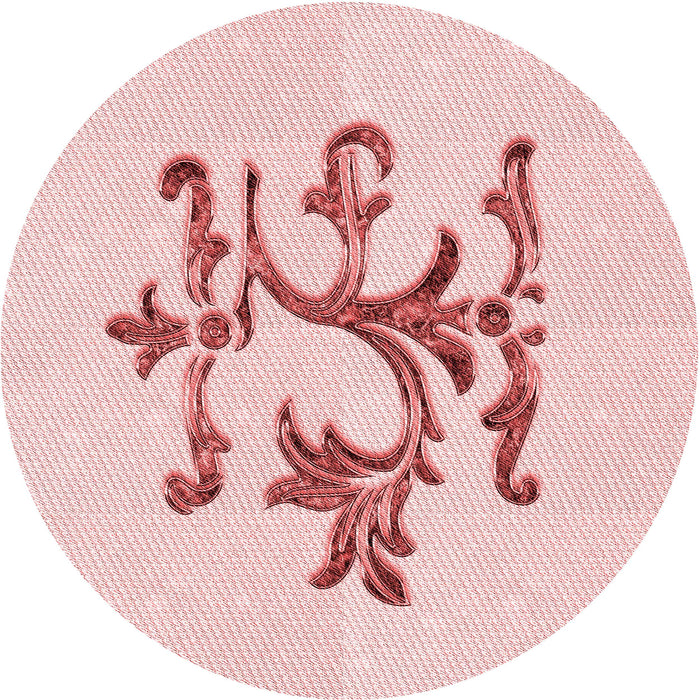 Square Patterned Pink Rug, pat921rd