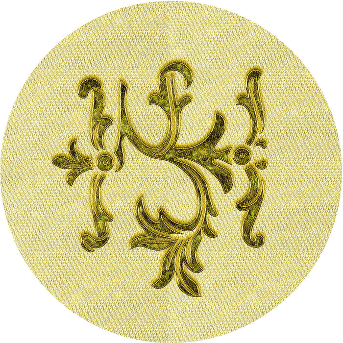 Square Patterned Sun Yellow Rug, pat921yw