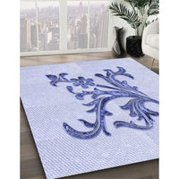 Patterned Lavender Blue Rug, pat922blu