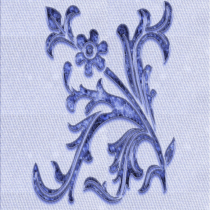 Patterned Lavender Blue Rug, pat922blu