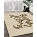 Machine Washable Transitional Vanilla Gold Rug in a Family Room, wshpat922brn