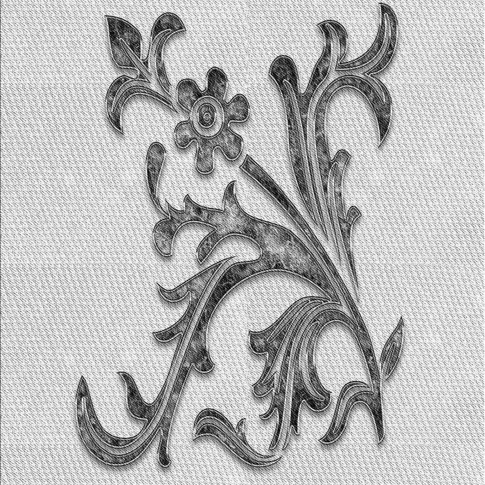 Patterned Platinum Gray Rug, pat922gry