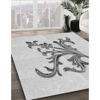 Patterned Platinum Gray Rug, pat922gry