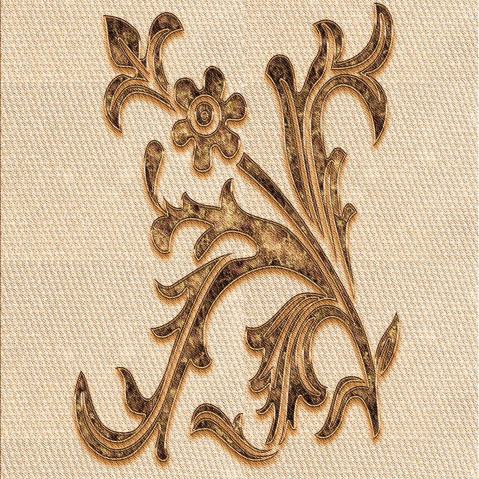 Patterned Bronze Brown Rug, pat922org