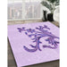 Patterned Purple Rug in Family Room, pat922pur