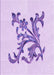 Machine Washable Transitional Purple Rug, wshpat922pur