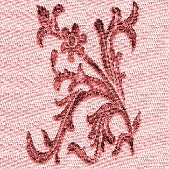 Patterned Light Rose Pink Rug, pat922rd