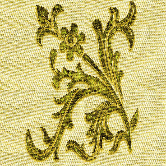 Patterned Sun Yellow Rug, pat922yw