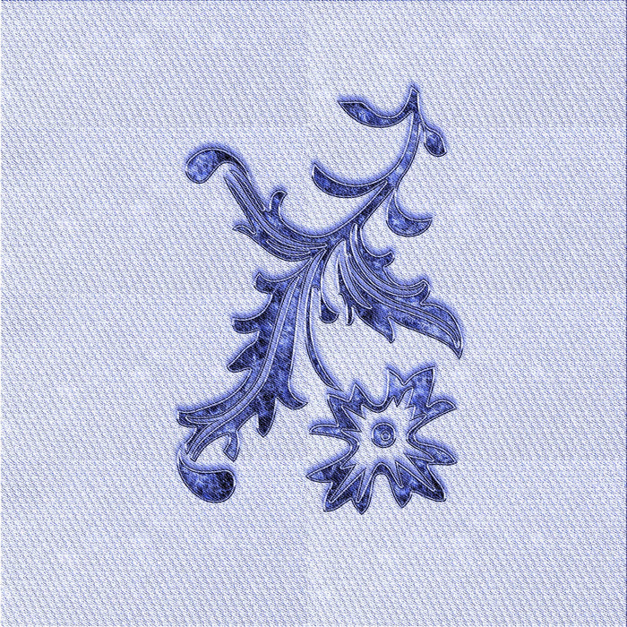 Round Patterned Lavender Blue Rug, pat923blu