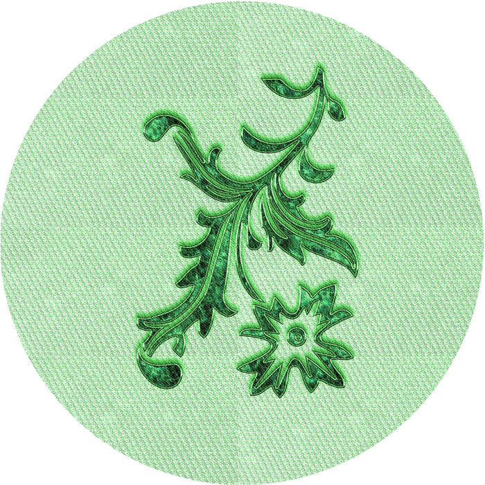 Square Patterned Mint Green Rug, pat923grn