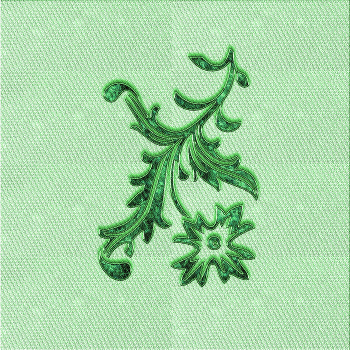 Round Patterned Mint Green Rug, pat923grn