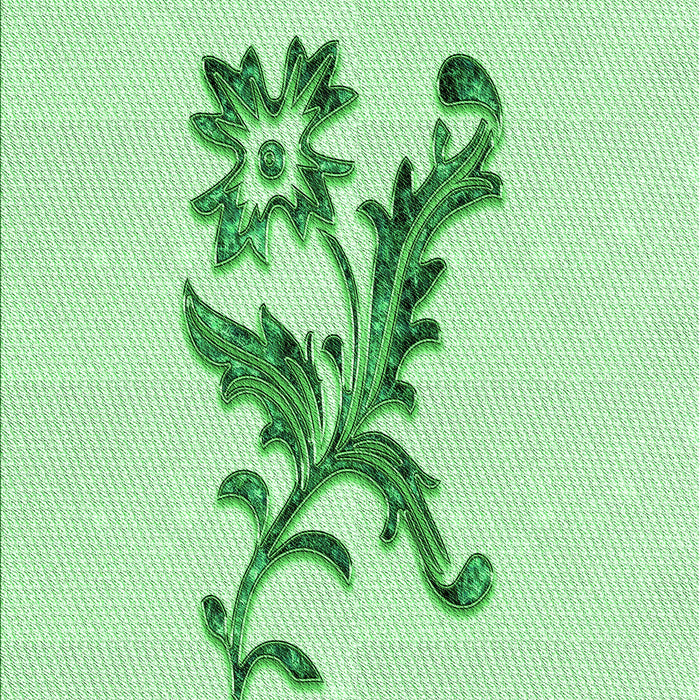 Patterned Mint Green Rug, pat923grn