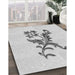 Machine Washable Transitional Platinum Gray Rug in a Family Room, wshpat923gry