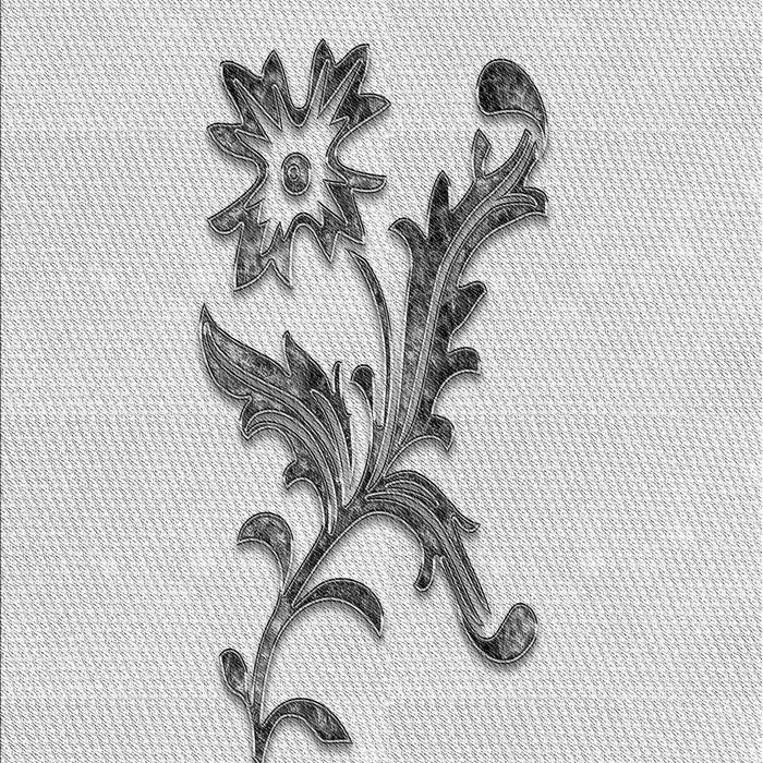 Patterned Platinum Gray Rug, pat923gry