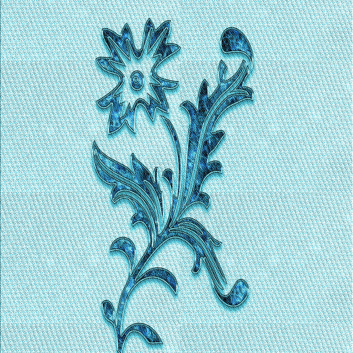 Patterned Electric Blue Rug, pat923lblu