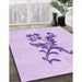 Patterned Purple Rug in Family Room, pat923pur
