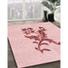 Patterned Pink Rug in Family Room, pat923rd