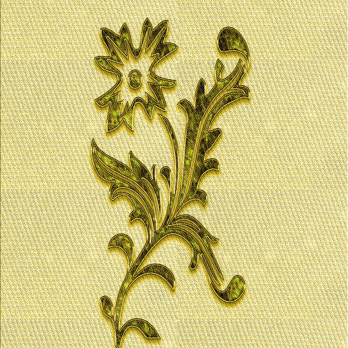 Patterned Sun Yellow Rug, pat923yw