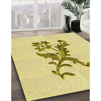 Patterned Sun Yellow Rug, pat923yw
