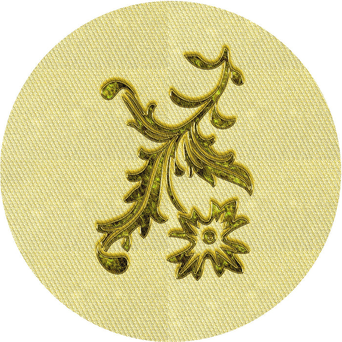 Square Patterned Sun Yellow Rug, pat923yw