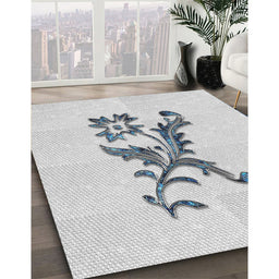 Patterned Off-White Novelty Rug in Family Room, pat923