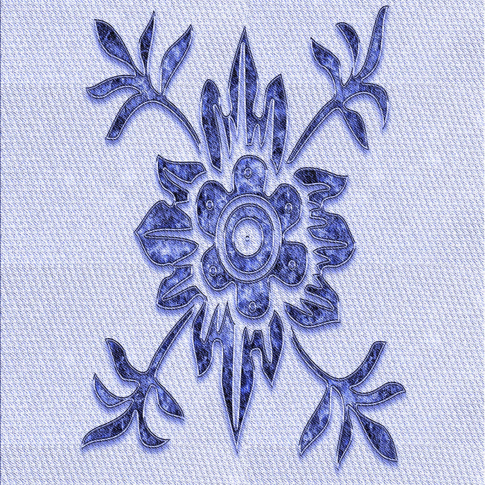 Patterned Lavender Blue Rug, pat924blu
