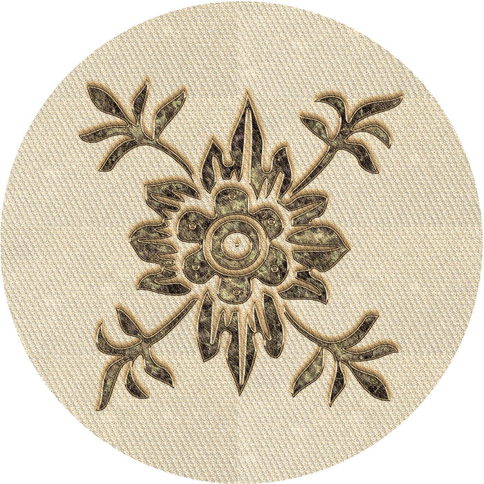 Square Patterned Peru Brown Rug, pat924brn