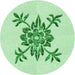 Square Patterned Mint Green Rug, pat924grn