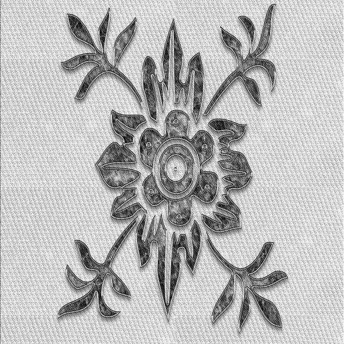 Patterned Platinum Gray Rug, pat924gry