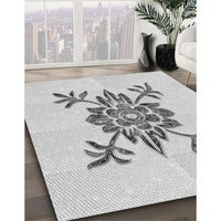 Patterned Platinum Gray Rug, pat924gry