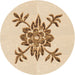 Square Patterned Bronze Brown Rug, pat924org