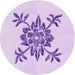 Square Machine Washable Transitional Purple Rug in a Living Room, wshpat924pur