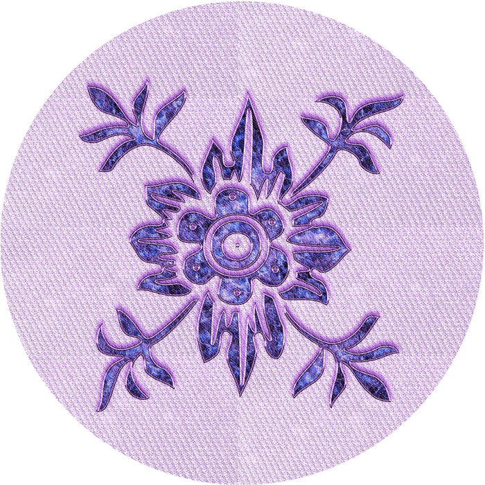 Square Patterned Purple Rug, pat924pur