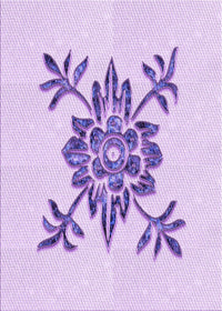 Machine Washable Transitional Purple Rug, wshpat924pur