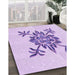 Patterned Purple Rug in Family Room, pat924pur