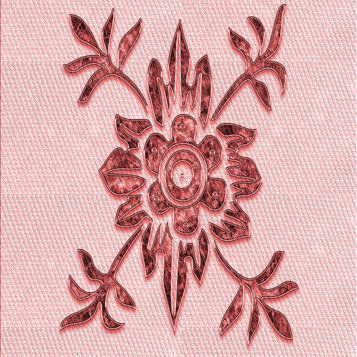 Patterned Light Rose Pink Rug, pat924rd